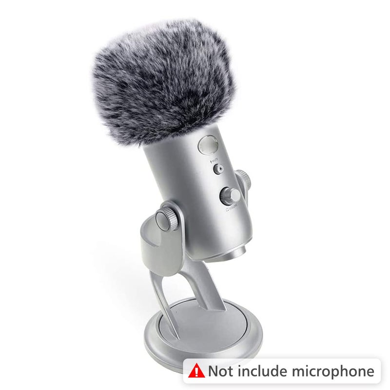 SUNMON Microphone Furry Windscreen Muff, Perfect Mic Pop Filter Mask Shield for Blue Yeti, Yeti Pro Microphones - Image 3